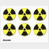 Radioactieve zwarte en gele Stickers (Vel)