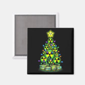 Radioactive Christmas Tree Graphic Nuclear Warning Magneet (Voorkant / Achterkant)