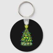 Radioactive Christmas Tree Graphic Nuclear Warning Sleutelhanger (Voorkant)