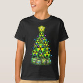 Radioactive Christmas Tree Graphic Nuclear Warning T-shirt (Voorkant)