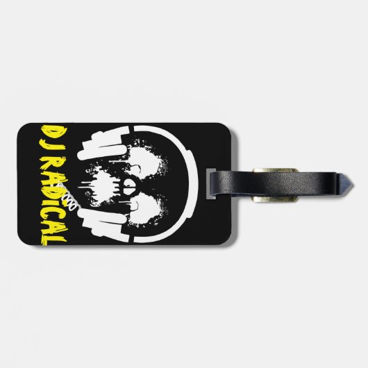 Radioactive DJ Dubbelzijdig Bagagelabel (Achterkant horizontaal)