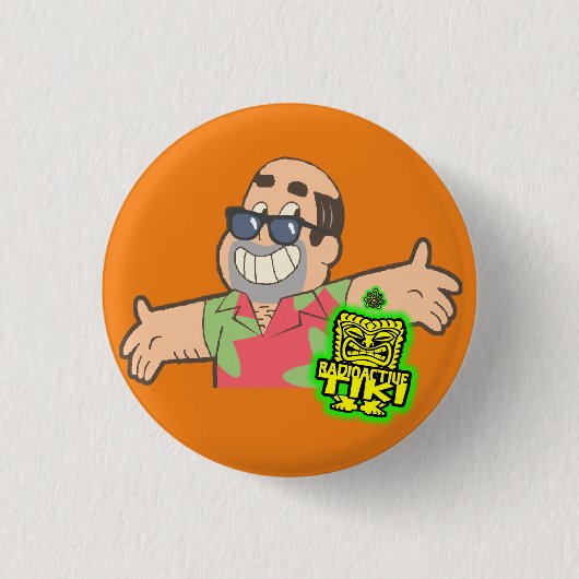 Radioactive Tiki Ronde Button 3,2 Cm (Voorkant)