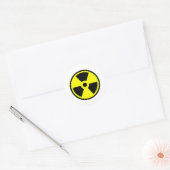 Radioactive Yellow And Black Symbol Ronde Sticker (Envelop)