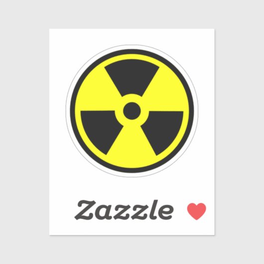 Radioactive Yellow And Black Symbol Sticker (Vel)