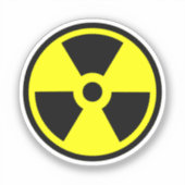 Radioactive Yellow And Black Symbol Sticker (Voorkant)