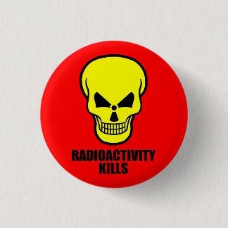 Radioactiviteit doodt ronde button 3,2 cm
