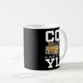 Radioactiviteit met HAM-radiozender Morse-code-ant Koffiemok (Voorkant rechts)