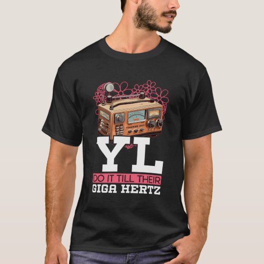 Radioactiviteit met HAM-radiozender Morse-code-ant T-shirt (Voorkant)