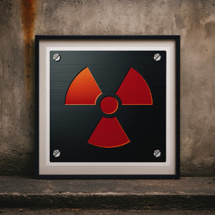 Radioactiviteit teken poster