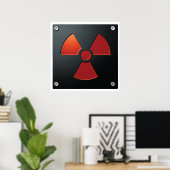 Radioactiviteit teken poster (Thuiskantoor)
