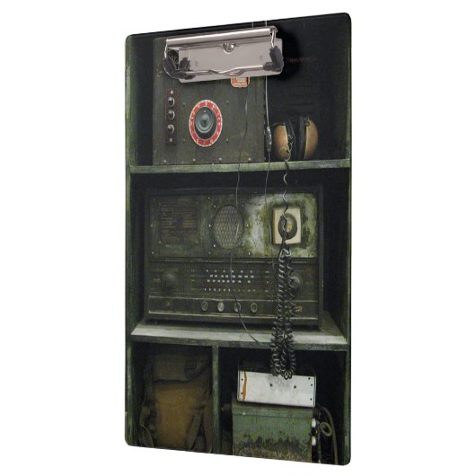  radioapparatuur van het militaire commissariaat klembord (Links)