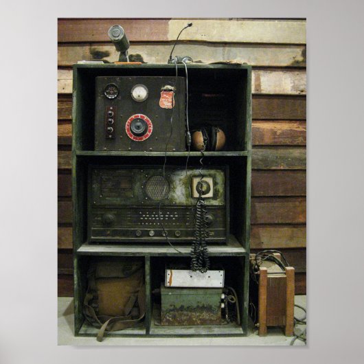  radioapparatuur van het militaire commissariaat poster (Voorkant)