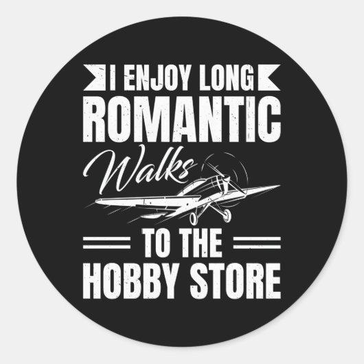 Radiobestuurde vliegtuigen RC Vliegtuigpiloot Jet Ronde Sticker (Voorkant)