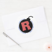 RadiOblivion R-bom Ronde Sticker (Envelop)