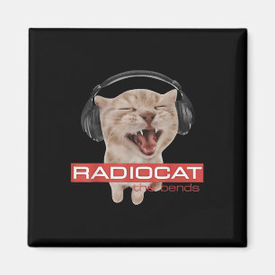 Radiocat The Bends Grappige Muziek Kat Meme Kat Mo Magneet