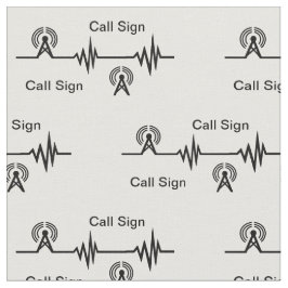 Radiofrequentie/Transmitter Call Sign Fabric Small Stof
