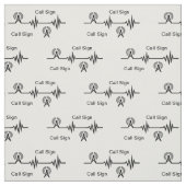 Radiofrequentie/Transmitter Call Sign Fabric Small Stof (Swatch)