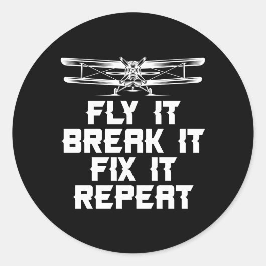 Radiogestuurd vliegtuig piloot RC Model Planes RC Ronde Sticker (Voorkant)