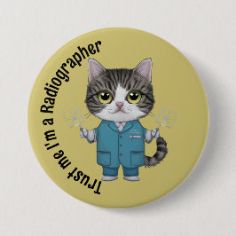 Radiograaf, arts, Radioligand Therapie Ronde Button 7,6 Cm