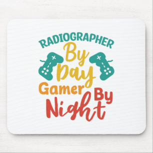 Radiograaf door dag gamer door nacht muismat