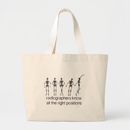 Radiografen kennen alle juiste posities grote tote bag (Voorkant)
