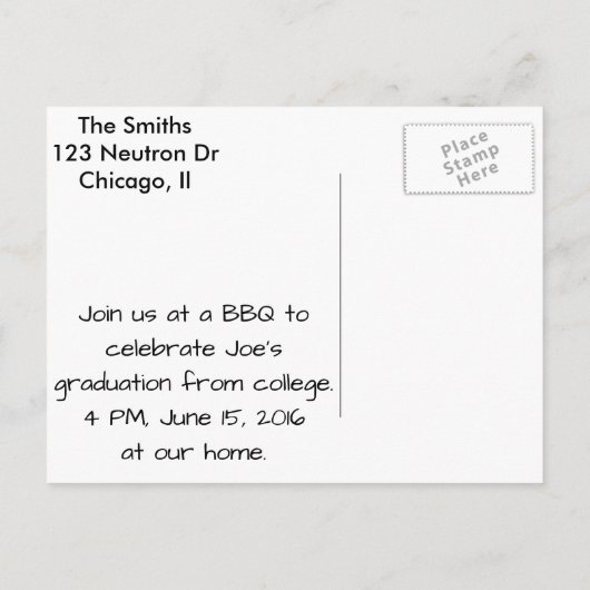 "Radiografie Afstuderen" paarse röntgenhart Uitnodiging Briefkaart (Achterkant)