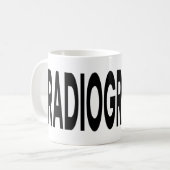 RADIOGRAFIE Zwart Lettertype  Mok (Voorkant links)