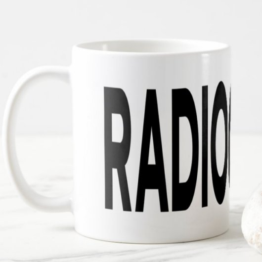 RADIOGRAFIE Zwart Lettertype  Mok