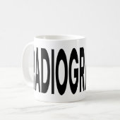 RADIOGRAPHER Black Typography Koffiemok (Voorkant links)