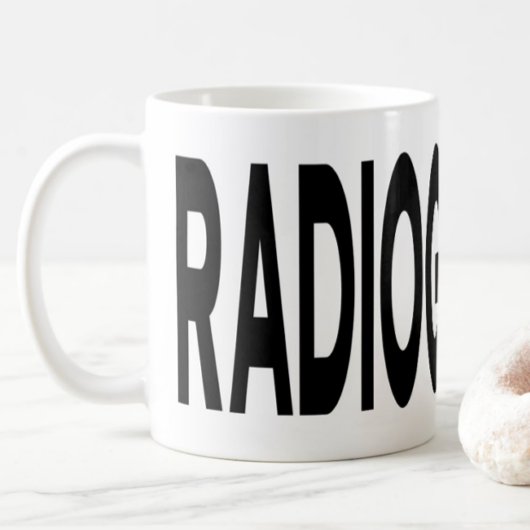 RADIOGRAPHER Black Typography Koffiemok