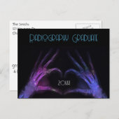 "Radiography Afstuderen" Xray Heart Uitnodiging Briefkaart (Voorkant / Achterkant)