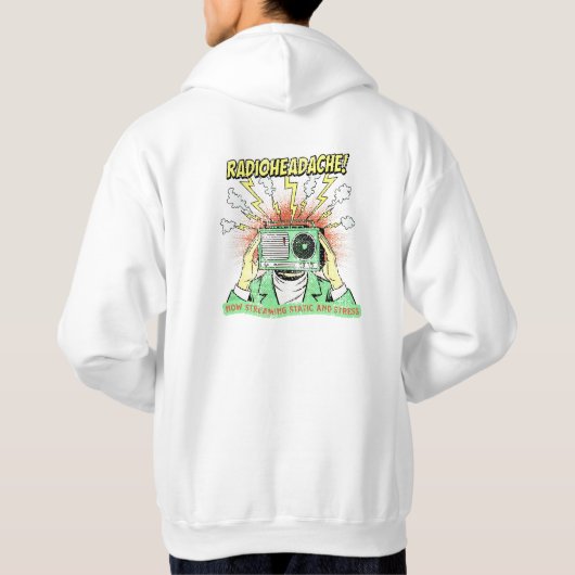 Radioheadache Vintage Retro Hoodie (Achterkant)
