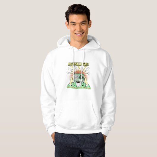 Radioheadache Vintage Retro Hoodie (Voorkant volledig)