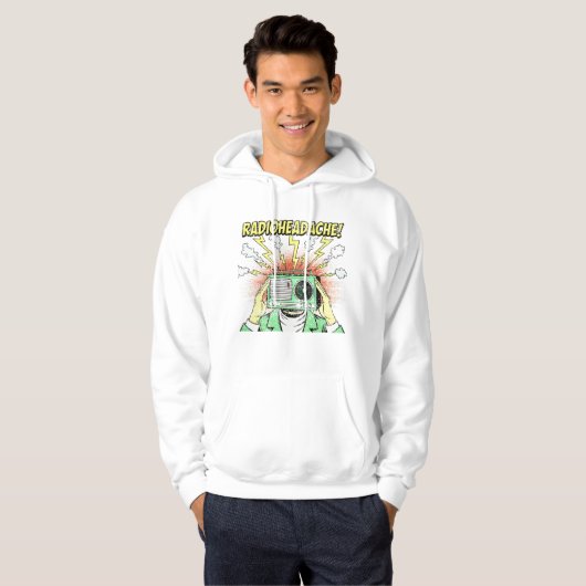 Radioheadache Vintage Retro Hoodie (Voorkant volledig)