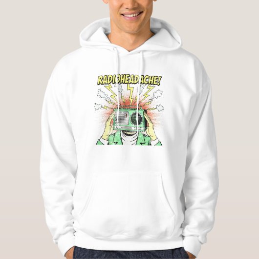 Radioheadache Vintage Retro Hoodie (Voorkant)