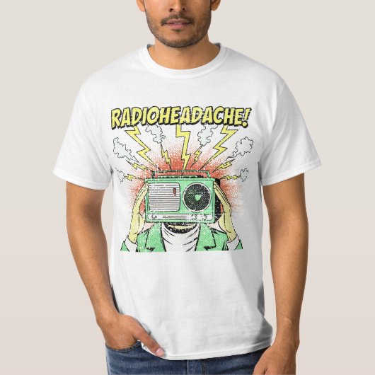 Radioheadache Vintage Retro T-shirt (Voorkant)
