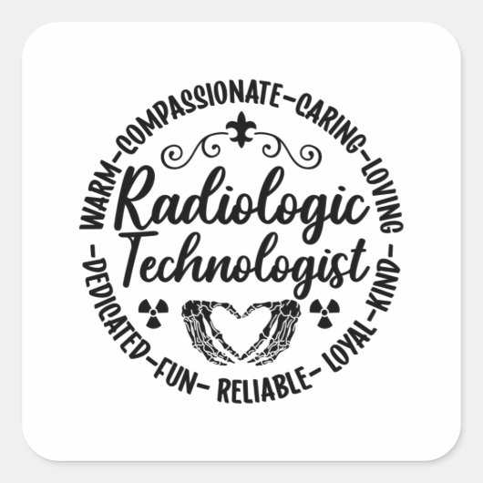 Radiologic Technologist Nurse Xray Radiology Tech Vierkante Sticker (Voorkant)