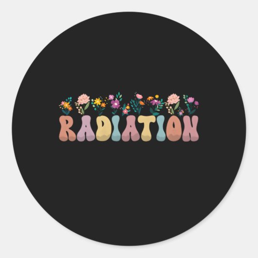 Radiologicus Therapeut Radiation Oncolo Ronde Sticker (Voorkant)