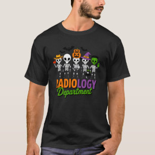 Radiologie afdeling Schattige Skeletten Halloween T-shirt