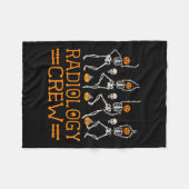 Radiologie Crew Dancing Skelet Pompoen Fun Hallow Fleece Deken (Voorkant (Horizontaal))