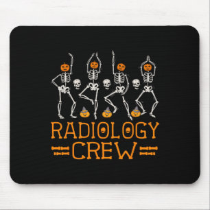 Radiologie Crew Dancing Skelet Pompoen Fun Hallow Muismat