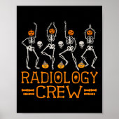 Radiologie Crew Dancing Skelet Pompoen Fun Hallow Poster (Voorkant)