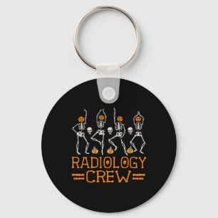 Radiologie Crew Dancing Skelet Pompoen Fun Hallow Sleutelhanger