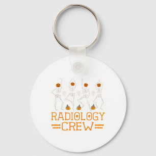 Radiologie Crew Dancing Skelet Pompoen Fun Hallow Sleutelhanger