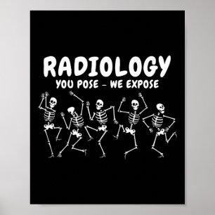 Radiologie die je gebruikt We laten dansende skele Poster