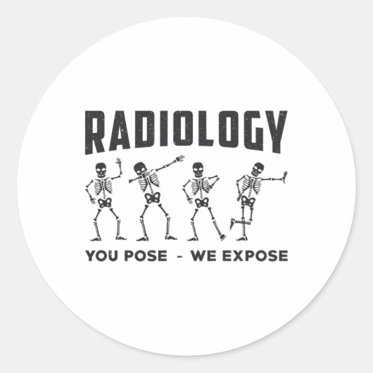 Radiologie die je gebruikt, we stellen de technolo ronde sticker (Voorkant)