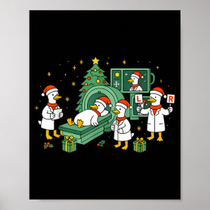 Radiologie Grappige Gans Ct Scan Kerst Xray Verple Poster
