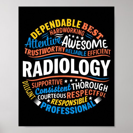 Radiologie Grappige Rad Tech Week Waardering Radio Poster (Voorkant)