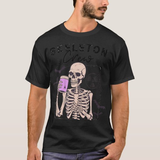 Radiologie Halloween Xray Tech Skeleton Coffee Cre T-shirt (Voorkant)