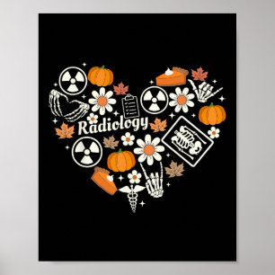 Radiologie Herfst Hart Xray Tech Herfst Pompoen da Poster